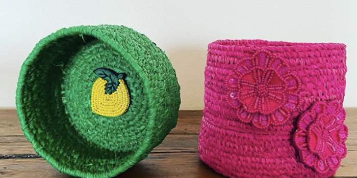 Atelier de paniers en raffia