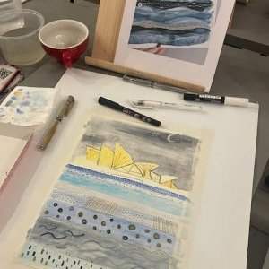 Paint & Sip, à Four Frogs